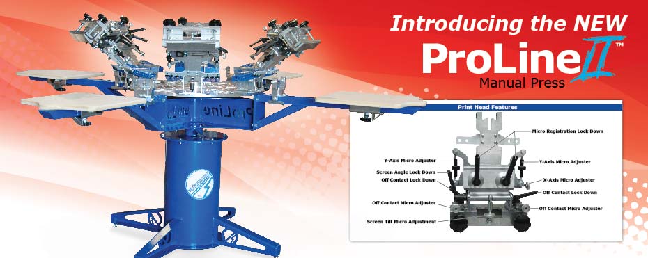 ProLine II Manual Screen Printing Press